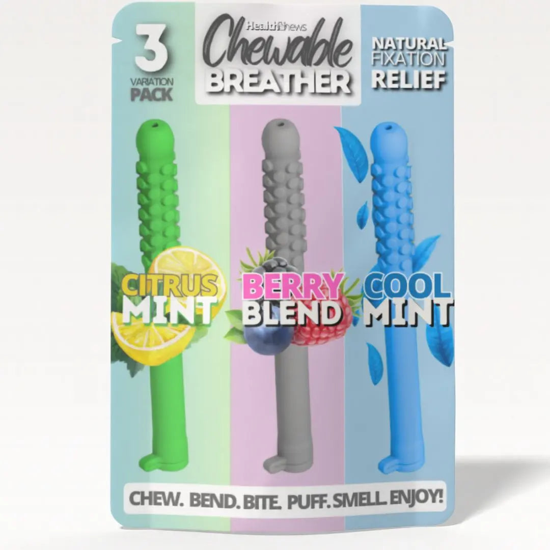 Chewable Breather Stick with Essential Oil for Aromatherapy on The Go natural focus